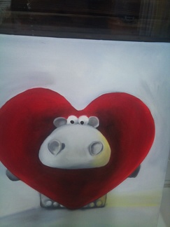 peinture à l'huile- 30×30: 30 euros, sur commande.