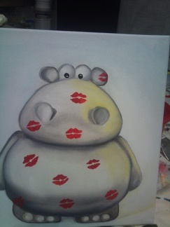 peinture à l'huile- 30×30: 30 euros, sur commande.