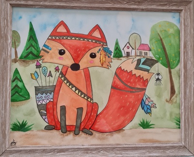 Aquarelle sous verre (30×40): 30 euros. Aquarelle seule : 25 euros.